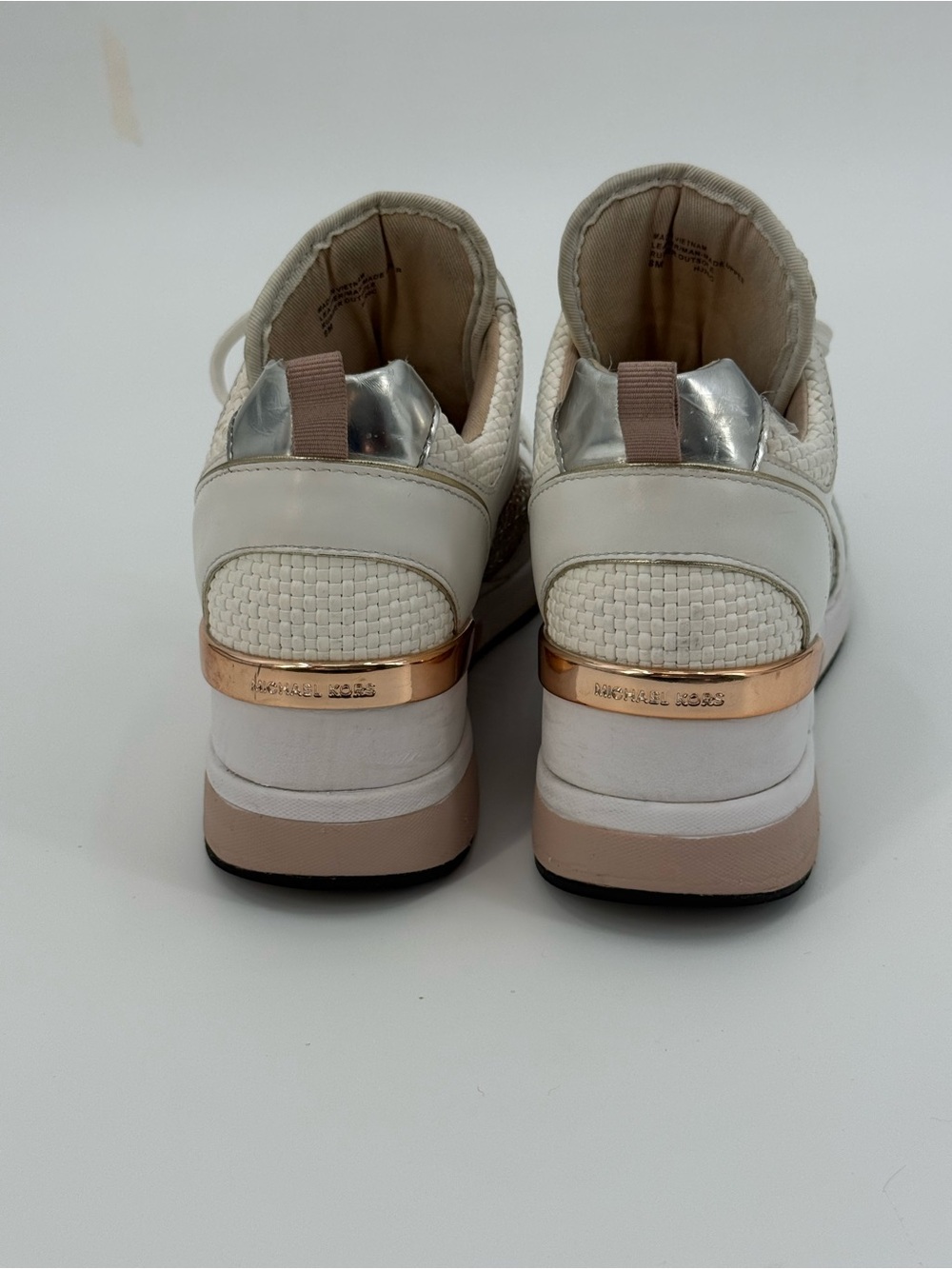 Michael Kors Georgie Trainer Metallic
Woven Leather Rose Gold Shoes US 8
Women - Picture 12 of 16